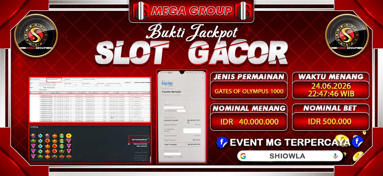 Bukti JP situs Shiowla hari Kamis, 25 Juni 2026